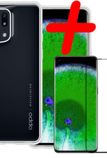 BASEY. Hoes Geschikt voor OPPO Find X5 Pro Hoesje Siliconen Back Cover Case Met Screenprotector - Hoesje Geschikt voor OPPO X5 Pro Hoes Cover Hoesje - Transparant