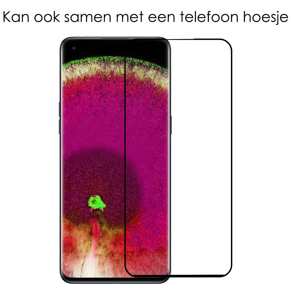 NoXx OPPO Find X5 Pro Hoesje Back Cover Siliconen Case Hoes Met 2x Screenprotector - Groen