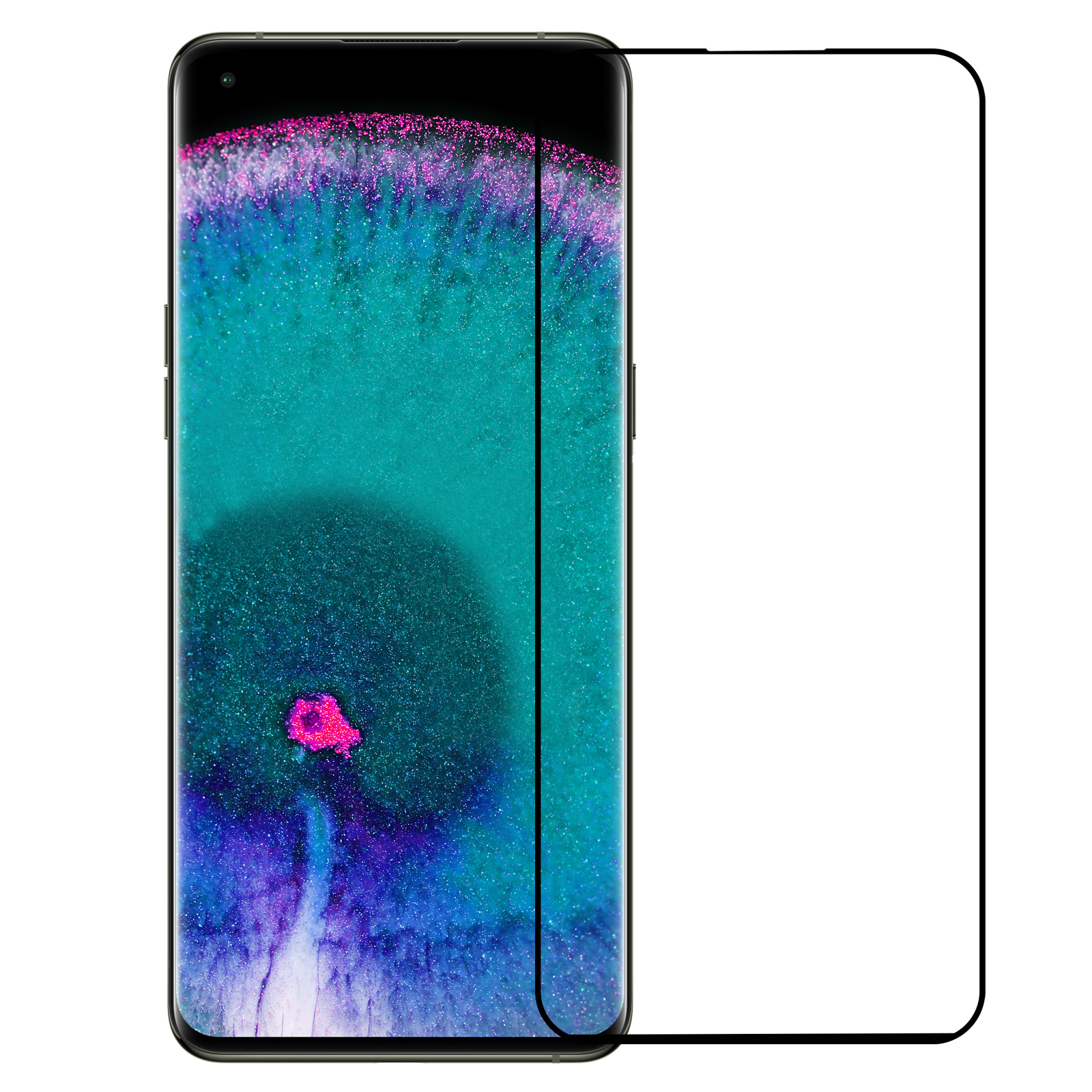 Nomfy OPPO Find X5 Pro Hoesje Siliconen Case Back Cover Met 2x Screenprotector - OPPO Find X5 Pro Hoes Cover Silicone - Groen