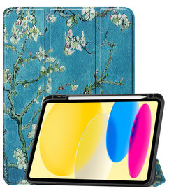 BASEY. BASEY. iPad 10 2022 Hoesje Met Uitsparing Apple Pencil - Bloesem