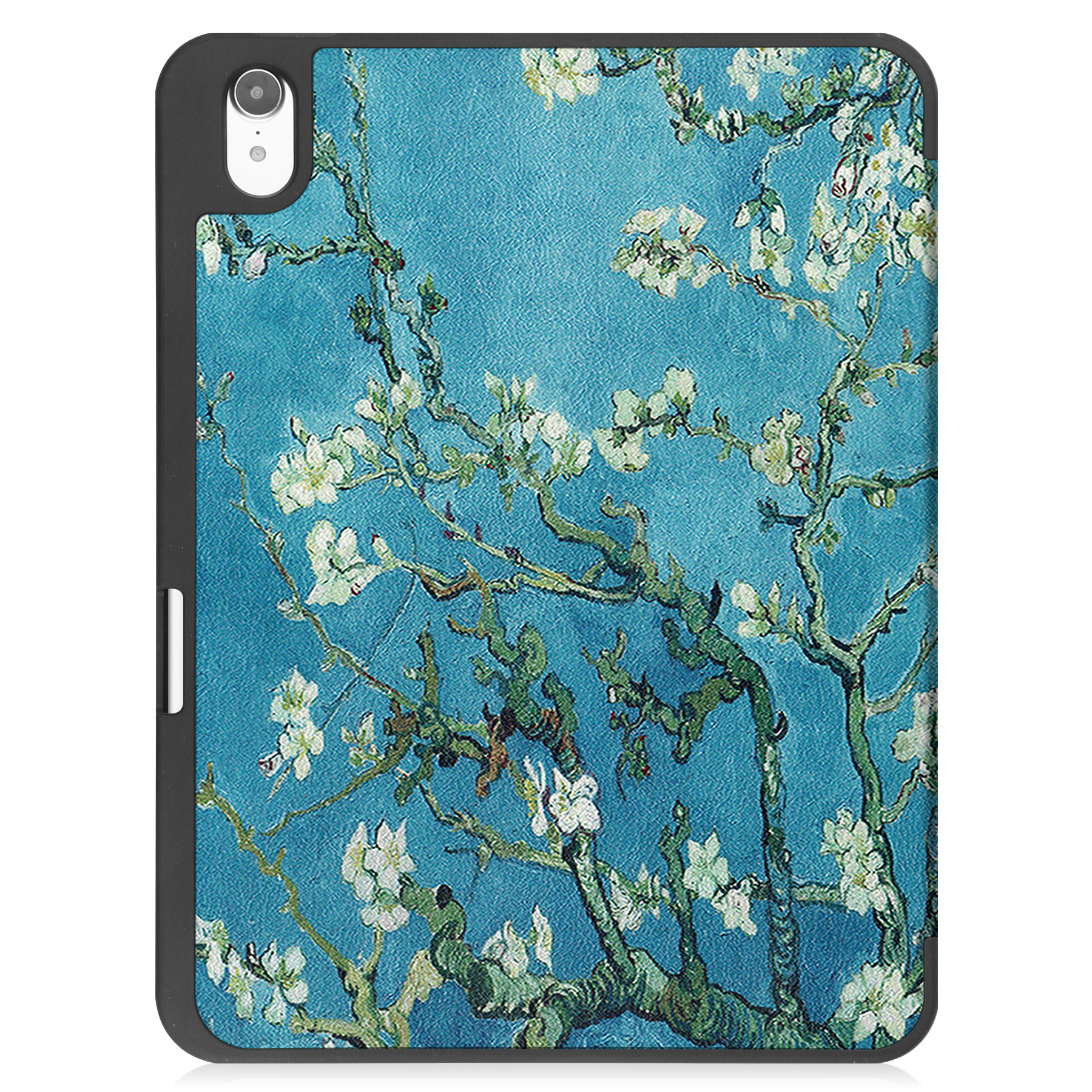 BASEY. Hoesje Geschikt voor iPad 2022 Hoes Case Tablet Hoesje Tri-fold Met Uitsparing Geschikt voor Apple Pencil - Hoes Geschikt voor iPad 10 Hoesje Hard Cover Bookcase Hoes - Bloesem