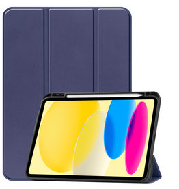 BASEY. BASEY. iPad 10 2022 Hoesje Met Uitsparing Apple Pencil - Donkerblauw