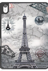 BASEY. Hoesje Geschikt voor iPad 2022 Hoes Case Tablet Hoesje Tri-fold Met Uitsparing Geschikt voor Apple Pencil - Hoes Geschikt voor iPad 10 Hoesje Hard Cover Bookcase Hoes - Eiffeltoren