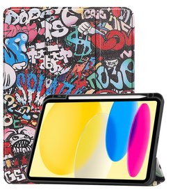 BASEY. iPad 10 2022 Hoesje Met Uitsparing Apple Pencil - Graffity