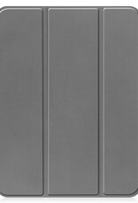 BASEY. Hoesje Geschikt voor iPad 2022 Hoes Case Tablet Hoesje Tri-fold Met Uitsparing Geschikt voor Apple Pencil - Hoes Geschikt voor iPad 10 Hoesje Hard Cover Bookcase Hoes - Grijs
