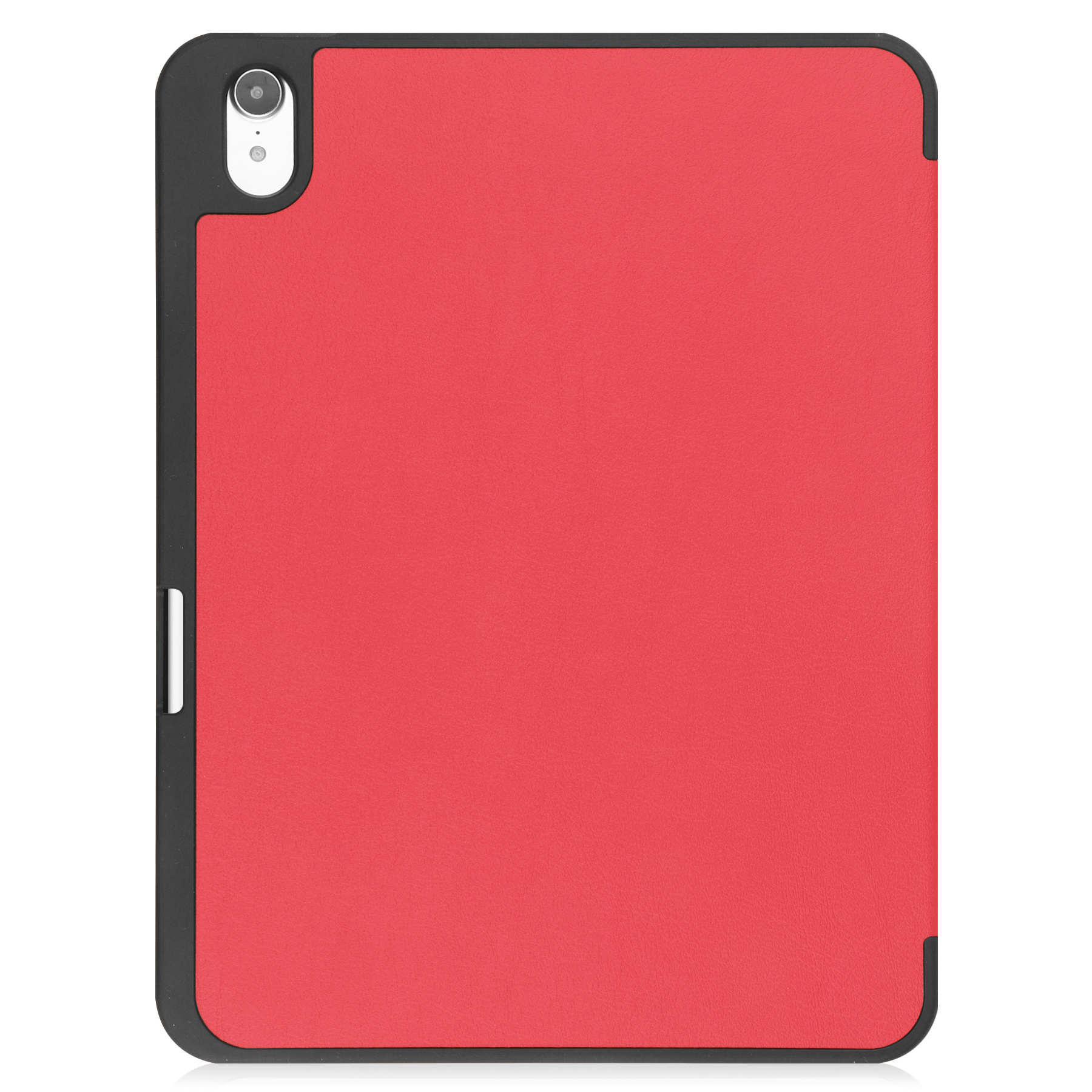 BASEY. Hoesje Geschikt voor iPad 2022 Hoes Case Tablet Hoesje Tri-fold Met Uitsparing Geschikt voor Apple Pencil - Hoes Geschikt voor iPad 10 Hoesje Hard Cover Bookcase Hoes - Rood