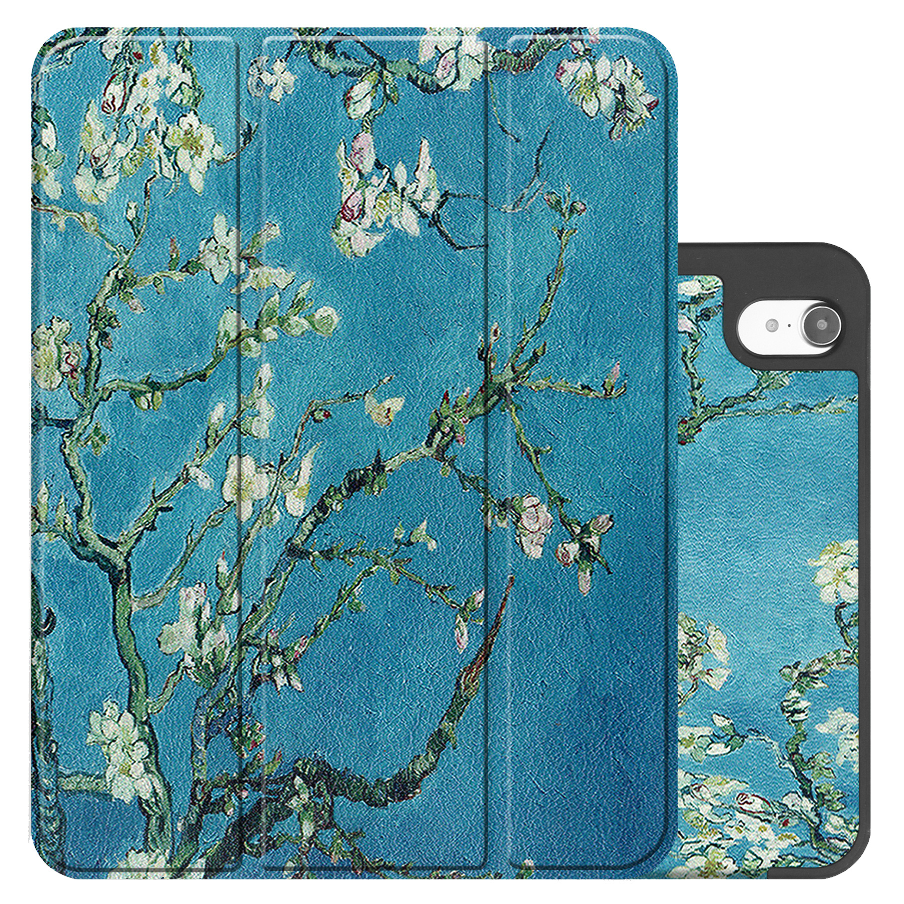 NoXx Hoesje Geschikt voor iPad 2022 Hoesje Case Hard Cover Hoes Book Case Met Uitsparing Geschikt voor Apple Pencil - Bloesem