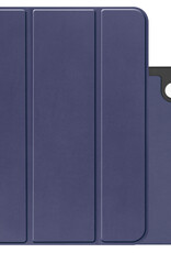 NoXx Hoesje Geschikt voor iPad 2022 Hoesje Case Hard Cover Hoes Book Case Met Uitsparing Geschikt voor Apple Pencil - Donkerblauw