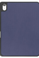 iPad 10 2022 Hoesje Hardcover Hoes Book Case Met Apple Pencil Uitsparing - Donker Blauw