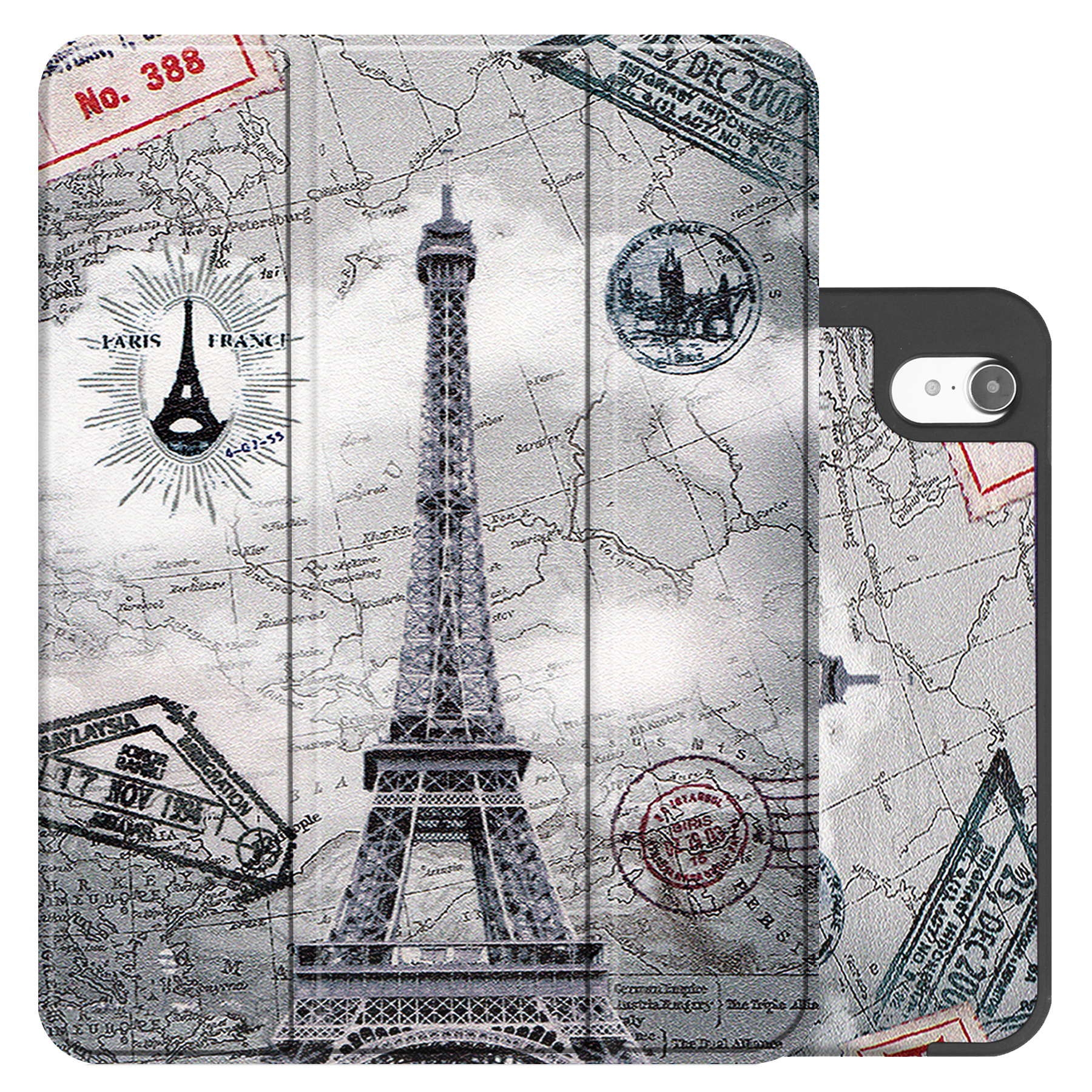 NoXx Hoesje Geschikt voor iPad 2022 Hoesje Case Hard Cover Hoes Book Case Met Uitsparing Geschikt voor Apple Pencil - Eiffeltoren