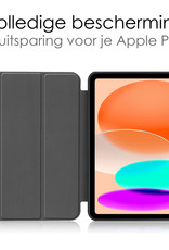 iPad 10 2022 Hoesje Hardcover Hoes Book Case Met Apple Pencil Uitsparing - Licht Blauw