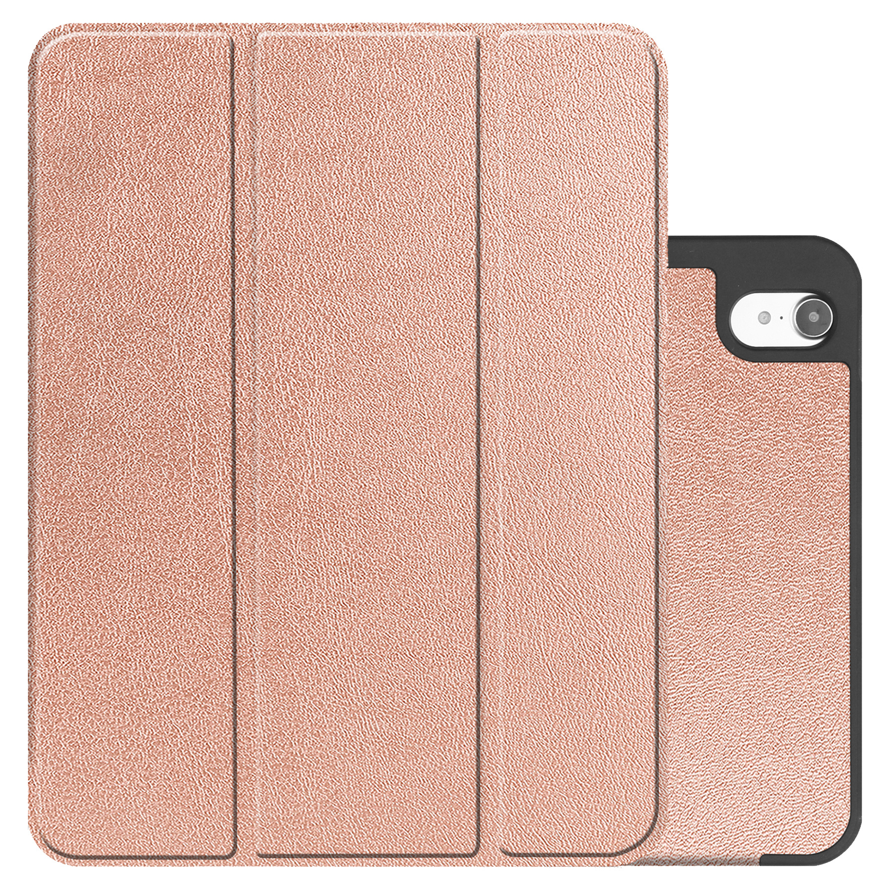 NoXx Hoesje Geschikt voor iPad 2022 Hoesje Case Hard Cover Hoes Book Case Met Uitsparing Geschikt voor Apple Pencil - Rosé goud
