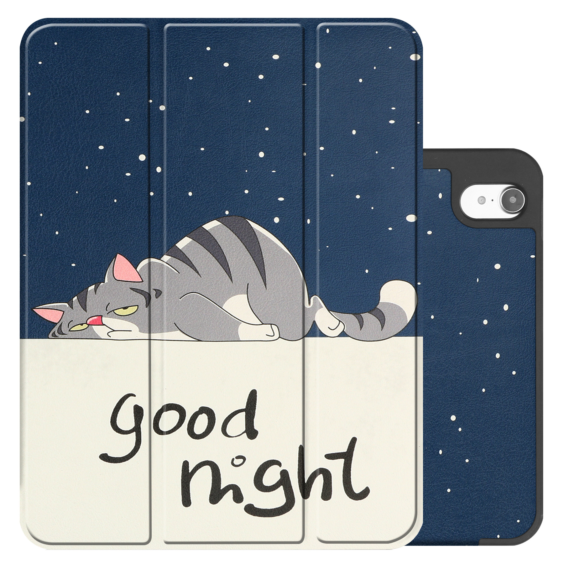 NoXx Hoesje Geschikt voor iPad 2022 Hoesje Case Hard Cover Hoes Book Case Met Uitsparing Geschikt voor Apple Pencil - Kat