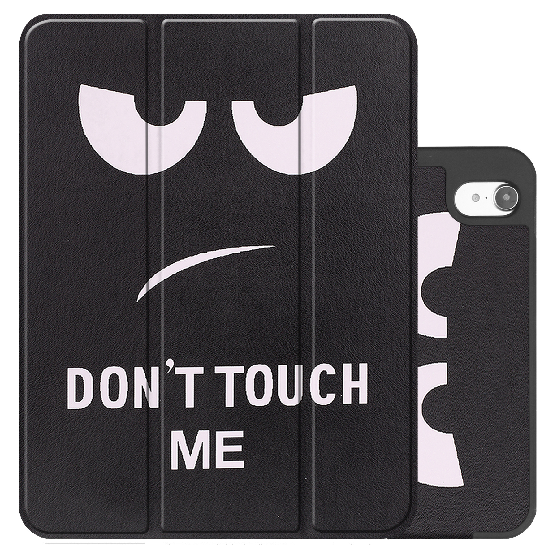 iPad 10 2022 Hoesje Hardcover Hoes Book Case Met Apple Pencil Uitsparing - Don't Touch Me