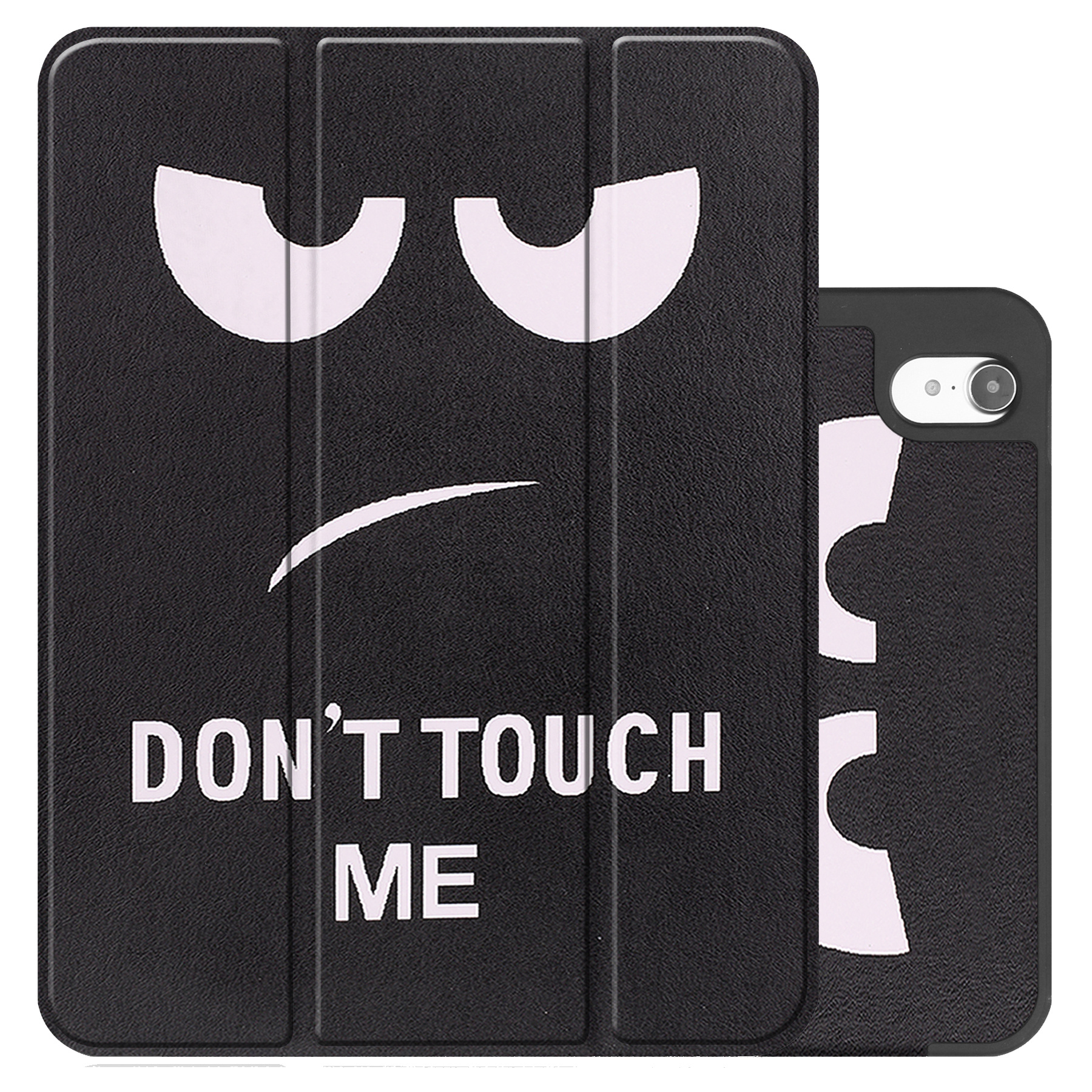 NoXx Hoesje Geschikt voor iPad 2022 Hoesje Case Hard Cover Hoes Book Case Met Uitsparing Geschikt voor Apple Pencil - Don't Touch Me