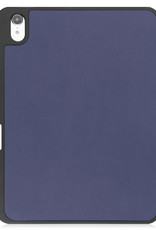 Nomfy Hoes Geschikt voor iPad 2022 Hoes Tri-fold Tablet Hoesje Case Met Uitsparing Geschikt voor Apple Pencil - Hoesje Geschikt voor iPad 10 Hoesje Hardcover Bookcase - Donkerblauw