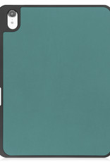 Nomfy Hoes Geschikt voor iPad 2022 Hoes Tri-fold Tablet Hoesje Case Met Uitsparing Geschikt voor Apple Pencil - Hoesje Geschikt voor iPad 10 Hoesje Hardcover Bookcase - Donkergroen