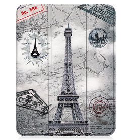 Nomfy Nomfy iPad 10 2022 Hoesje Met Uitsparing Apple Pencil - Eiffeltoren