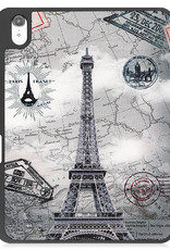 Nomfy Hoes Geschikt voor iPad 2022 Hoes Tri-fold Tablet Hoesje Case Met Uitsparing Geschikt voor Apple Pencil - Hoesje Geschikt voor iPad 10 Hoesje Hardcover Bookcase - Eiffeltoren