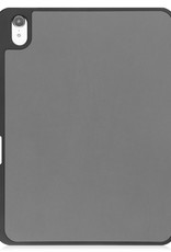 Nomfy Hoes Geschikt voor iPad 2022 Hoes Tri-fold Tablet Hoesje Case Met Uitsparing Geschikt voor Apple Pencil - Hoesje Geschikt voor iPad 10 Hoesje Hardcover Bookcase - Grijs