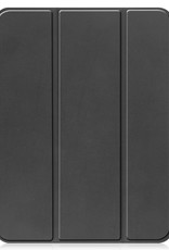 Nomfy Hoes Geschikt voor iPad 2022 Hoes Tri-fold Tablet Hoesje Case Met Uitsparing Geschikt voor Apple Pencil - Hoesje Geschikt voor iPad 10 Hoesje Hardcover Bookcase - Zwart