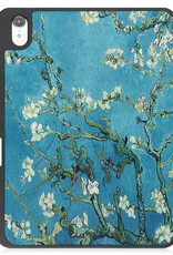 BASEY. Hoesje Geschikt voor iPad 2022 Hoes Case Tablet Hoesje Tri-fold Met Uitsparing Geschikt voor Apple Pencil Met Screenprotector - Hoes Geschikt voor iPad 10 Hoesje Hard Cover Bookcase Hoes - Bloesem