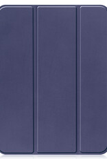 BASEY. Hoesje Geschikt voor iPad 2022 Hoes Case Tablet Hoesje Tri-fold Met Uitsparing Geschikt voor Apple Pencil Met Screenprotector - Hoes Geschikt voor iPad 10 Hoesje Hard Cover Bookcase Hoes - Donkerblauw