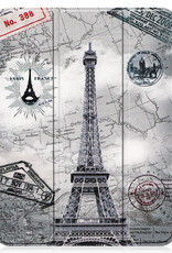 BASEY. Hoesje Geschikt voor iPad 2022 Hoes Case Tablet Hoesje Tri-fold Met Uitsparing Geschikt voor Apple Pencil Met Screenprotector - Hoes Geschikt voor iPad 10 Hoesje Hard Cover Bookcase Hoes - Eiffeltoren