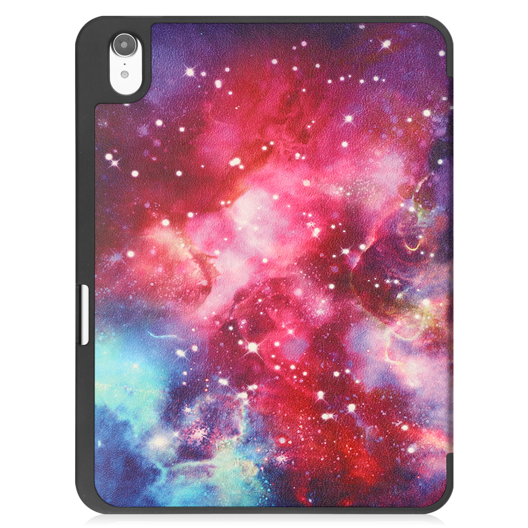 BASEY. Hoesje Geschikt voor iPad 2022 Hoes Case Tablet Hoesje Tri-fold Met Uitsparing Geschikt voor Apple Pencil Met Screenprotector - Hoes Geschikt voor iPad 10 Hoesje Hard Cover Bookcase Hoes - Galaxy