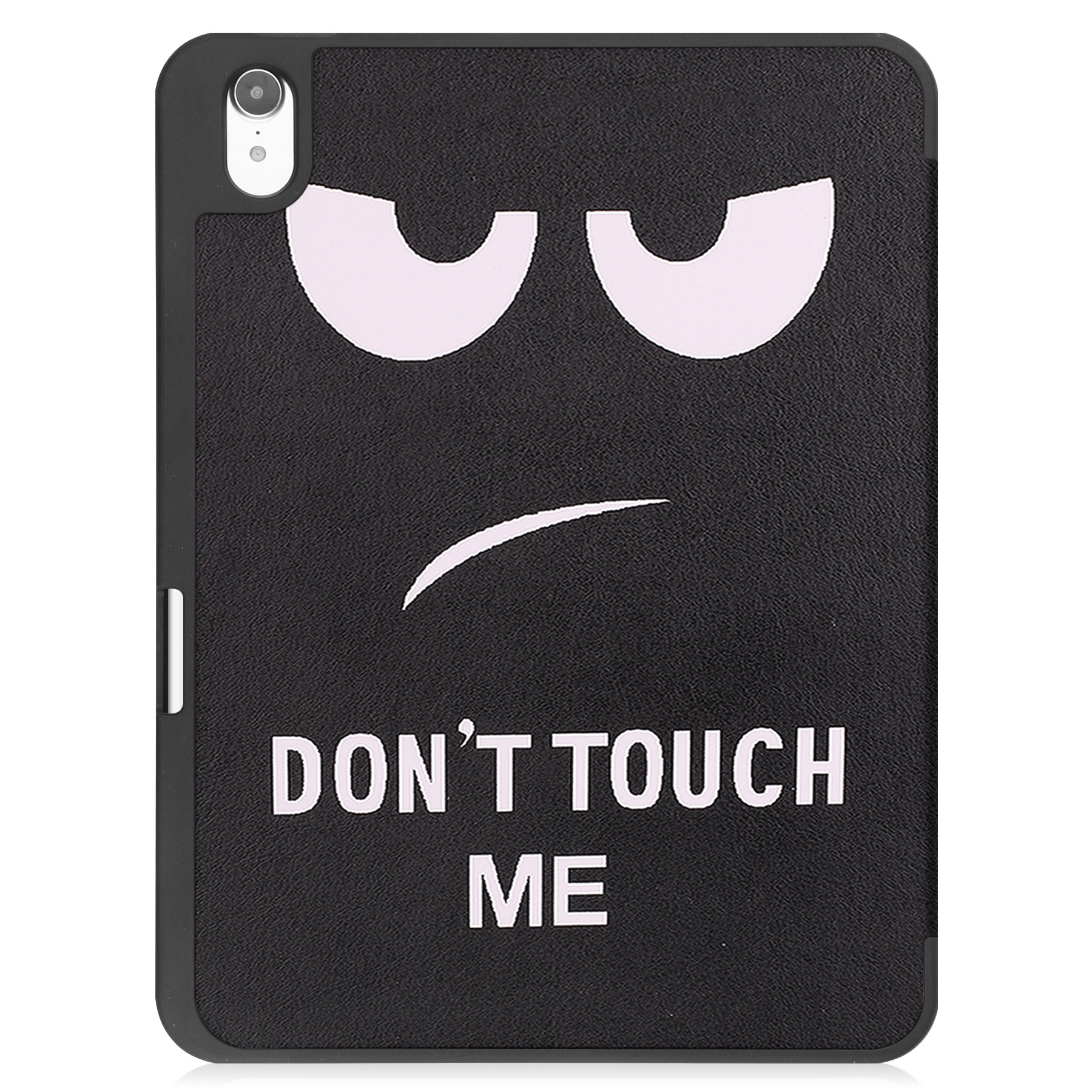 iPad 10 Hoes Case Hoesje Hard Cover Met Screenprotector - iPad 10 2022 Hoesje Bookcase Uitsparing Apple Pencil - Don't Touch Me