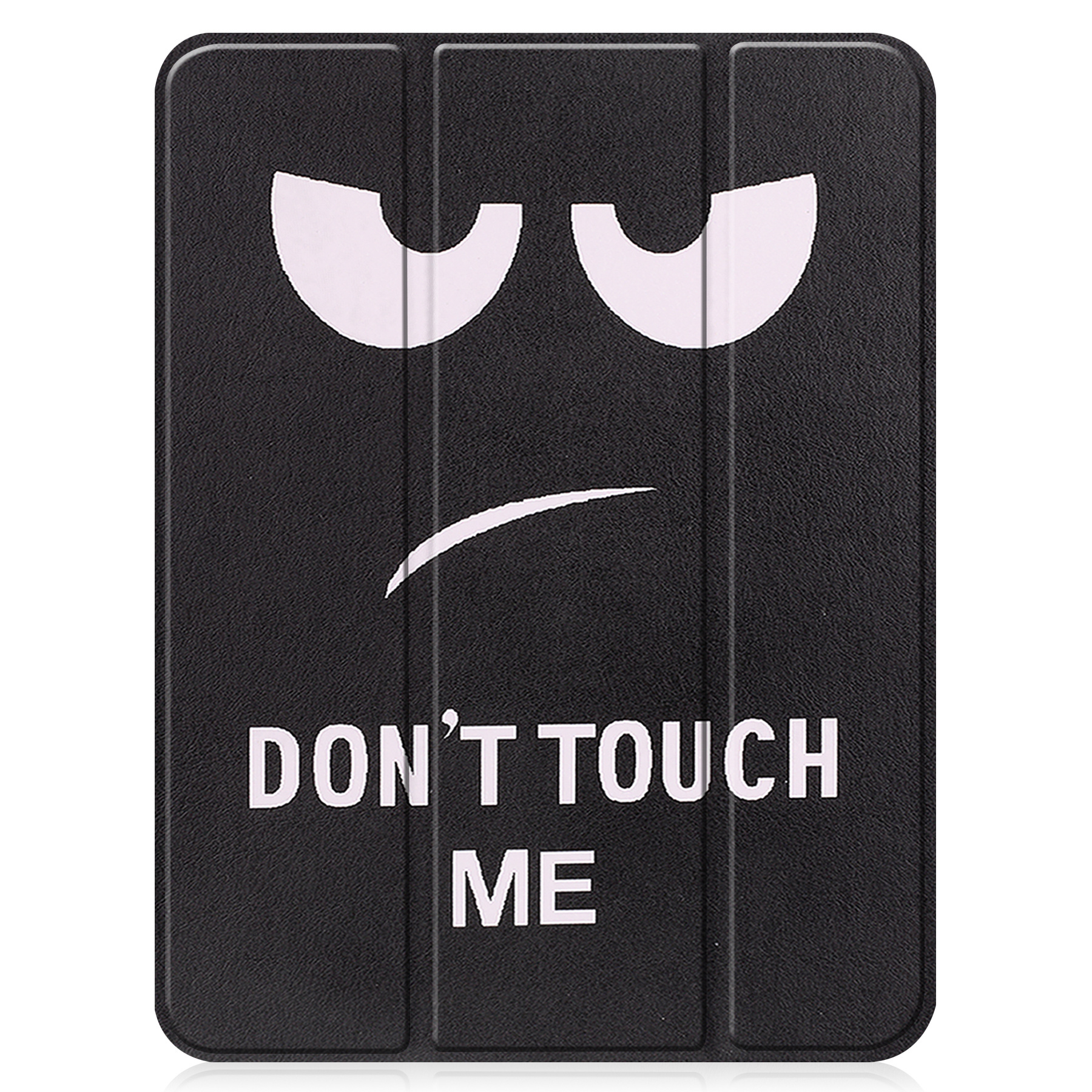 BASEY. Hoesje Geschikt voor iPad 2022 Hoes Case Tablet Hoesje Tri-fold Met Uitsparing Geschikt voor Apple Pencil Met Screenprotector - Hoes Geschikt voor iPad 10 Hoesje Hard Cover Bookcase Hoes - Don't Touch Me