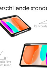 iPad 10 2022 Hoesje Hardcover Hoes Book Case Met Apple Pencil Uitsparing Met Screenprotector - Grijs