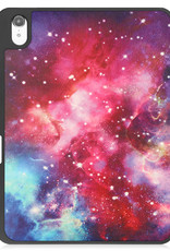 Nomfy Hoes Geschikt voor iPad 2022 Hoes Tri-fold Tablet Hoesje Case Met Uitsparing Geschikt voor Apple Pencil Met Screenprotector - Hoesje Geschikt voor iPad 10 Hoesje Hardcover Bookcase - Galaxy