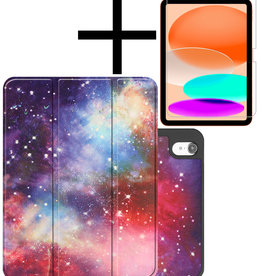 NoXx NoXx iPad 10 2022 Hoesje Met Uitsparing Apple Pencil Met Screenprotector - Galaxy