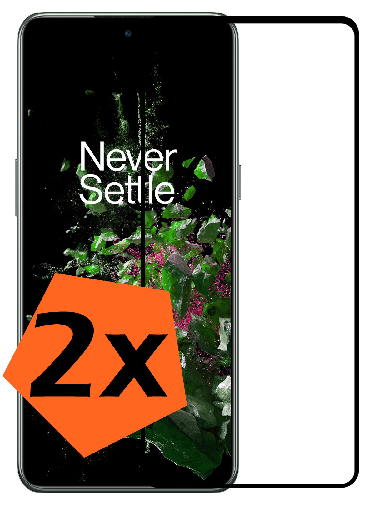 Nomfy Screenprotector Geschikt voor OnePlus 10T Screenprotector Bescherm Glas - Screenprotector Geschikt voor OnePlus 10T Screen Protector Tempered Glass Full Screen Full Cover - 2 PACK