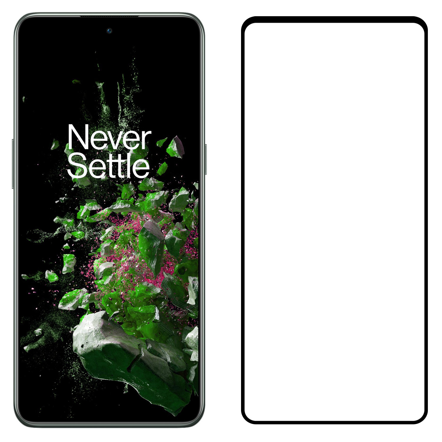 Nomfy Screenprotector Geschikt voor OnePlus 10T Screenprotector Bescherm Glas - Screenprotector Geschikt voor OnePlus 10T Screen Protector Tempered Glass Full Screen Full Cover - 2 PACK