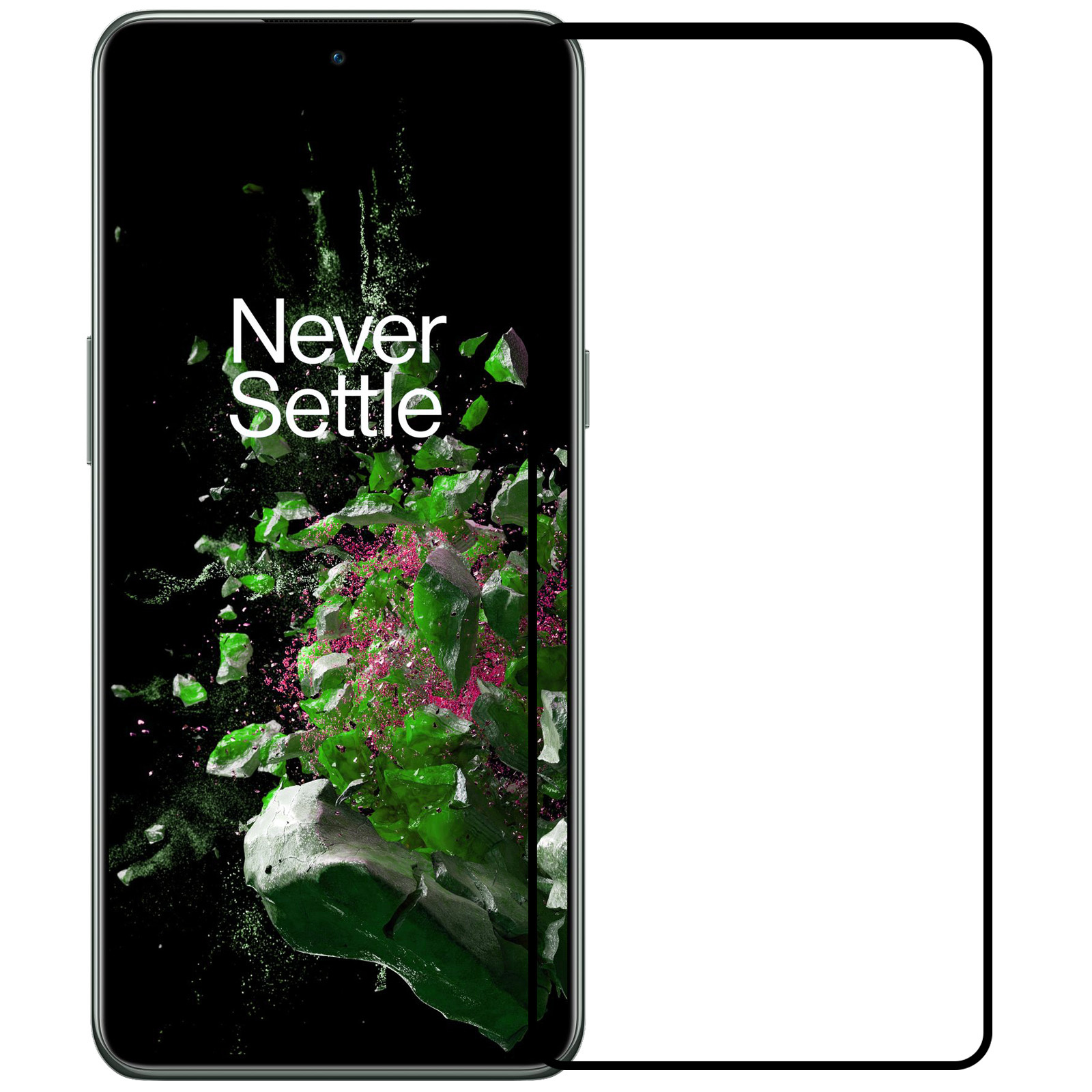 Nomfy Screenprotector Geschikt voor OnePlus 10T Screenprotector Bescherm Glas - Screenprotector Geschikt voor OnePlus 10T Screen Protector Tempered Glass Full Screen Full Cover - 2 PACK