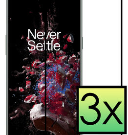 NoXx NoXx OnePlus 10T Screenprotector Glas Full Cover - 3 PACK