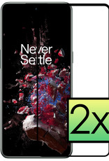 NoXx Screenprotector Geschikt voor OnePlus 10T Screenprotector Tempered Glass Gehard Glas Full Cover - 2x