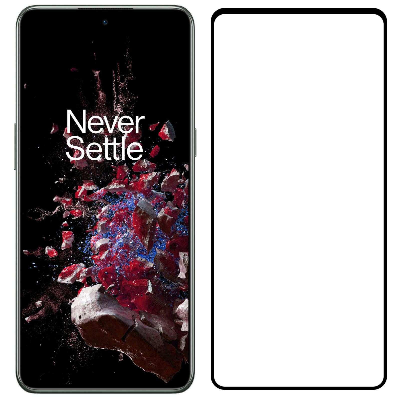 NoXx Screenprotector Geschikt voor OnePlus 10T Screenprotector Tempered Glass Gehard Glas Full Cover - 2x