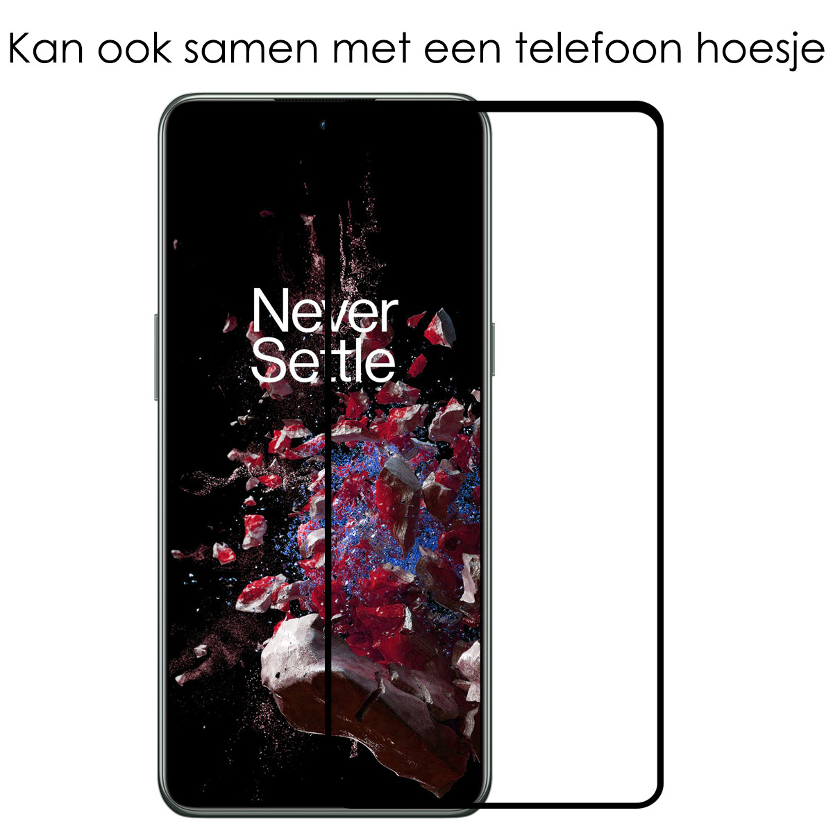 NoXx Screenprotector Geschikt voor OnePlus 10T Screenprotector Tempered Glass Gehard Glas Full Cover - 2x
