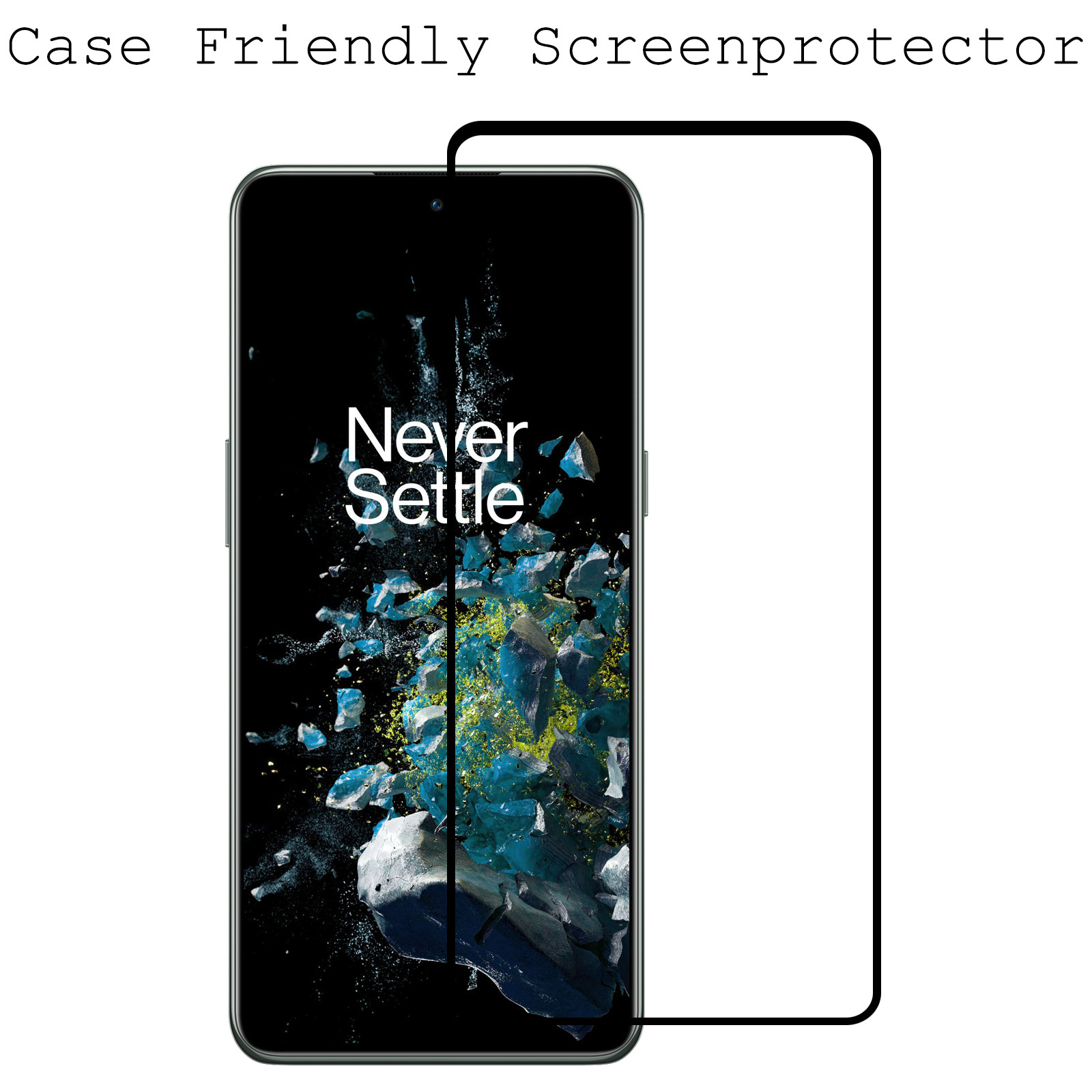 BASEY. Screenprotector Geschikt voor OnePlus 10T Screenprotector Beschermglas Full Cover - Screenprotector Geschikt voor OnePlus 10T Screen Protector Full Cover - 2 Stuks