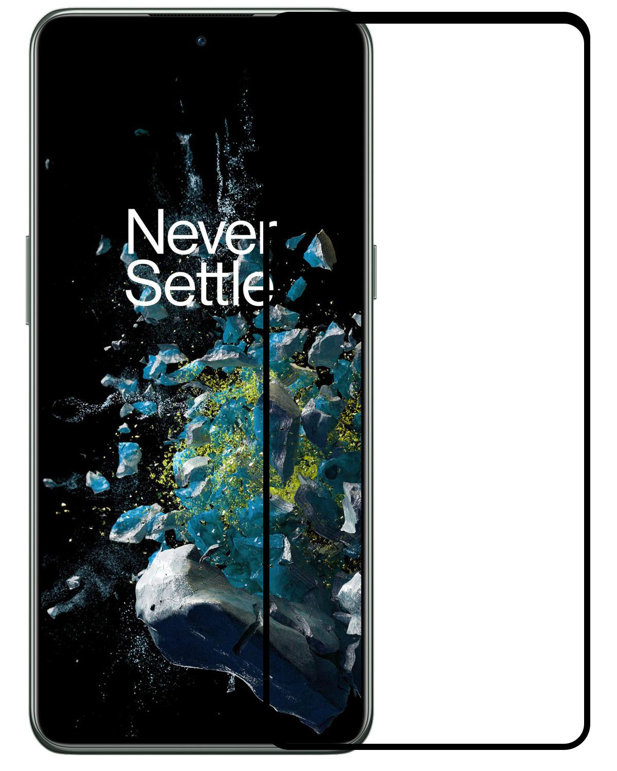 BASEY. Screenprotector Geschikt voor OnePlus 10T Screenprotector Beschermglas Full Cover - Screenprotector Geschikt voor OnePlus 10T Screen Protector Full Cover