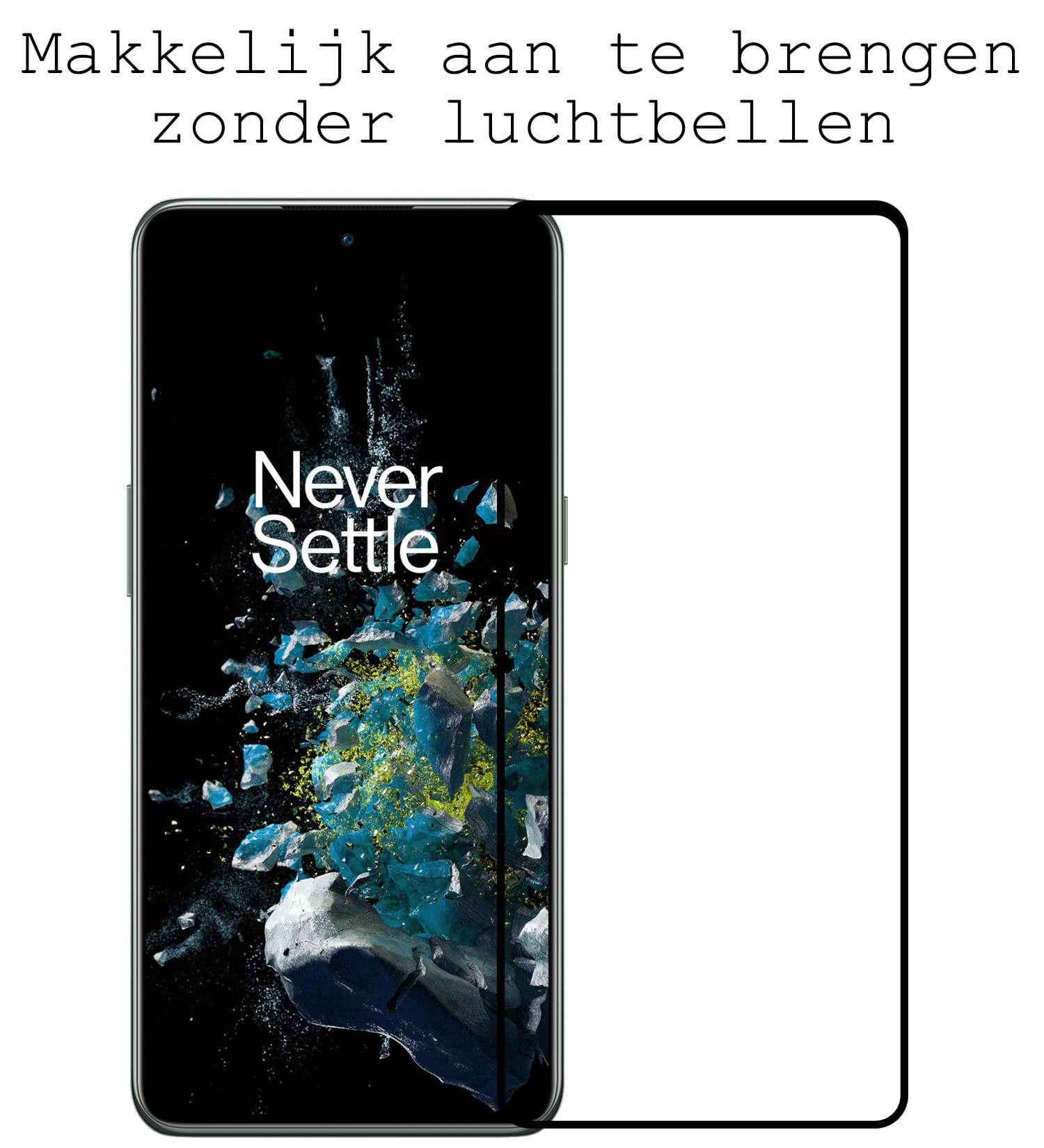 BASEY. Screenprotector Geschikt voor OnePlus 10T Screenprotector Beschermglas Full Cover - Screenprotector Geschikt voor OnePlus 10T Screen Protector Full Cover