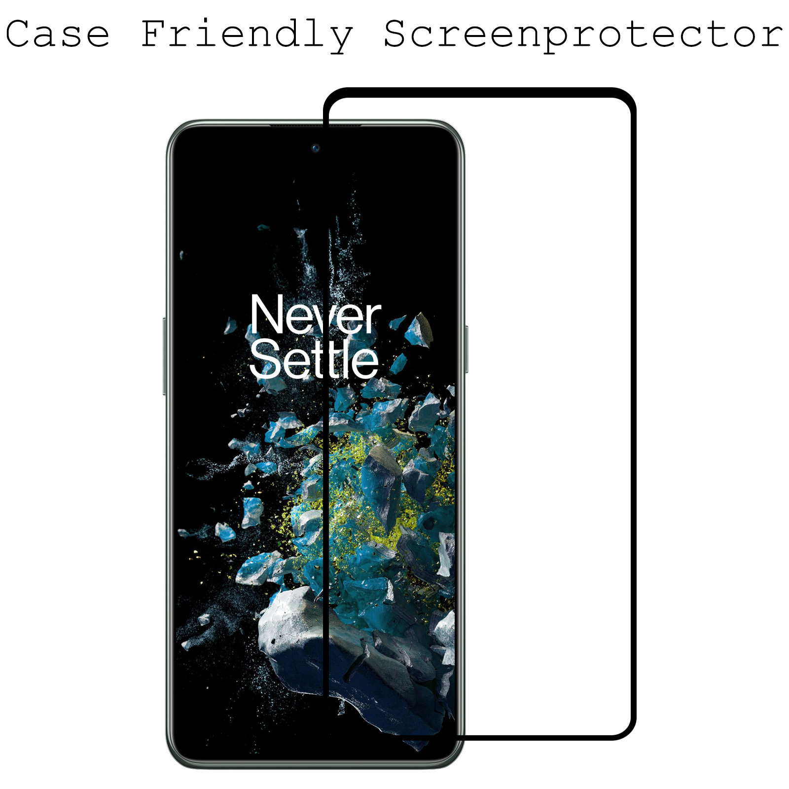 BASEY. OnePlus 10T Screenprotector Tempered Glass Full Cover - OnePlus 10T Beschermglas Screen Protector Glas