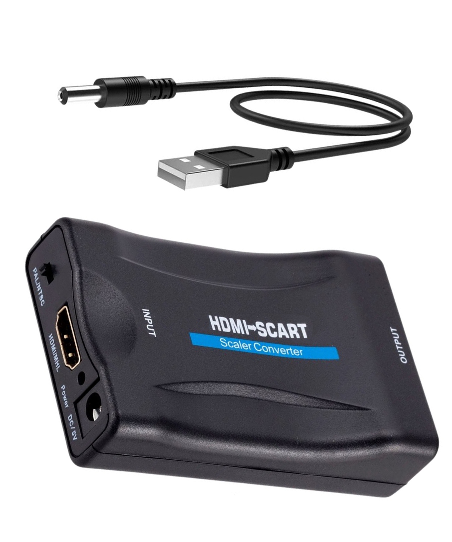BASEY. HDMI Naar Scart Converter Adapter Kabel HD HDMI Naar Scart Omvormer 1080p - Zwart