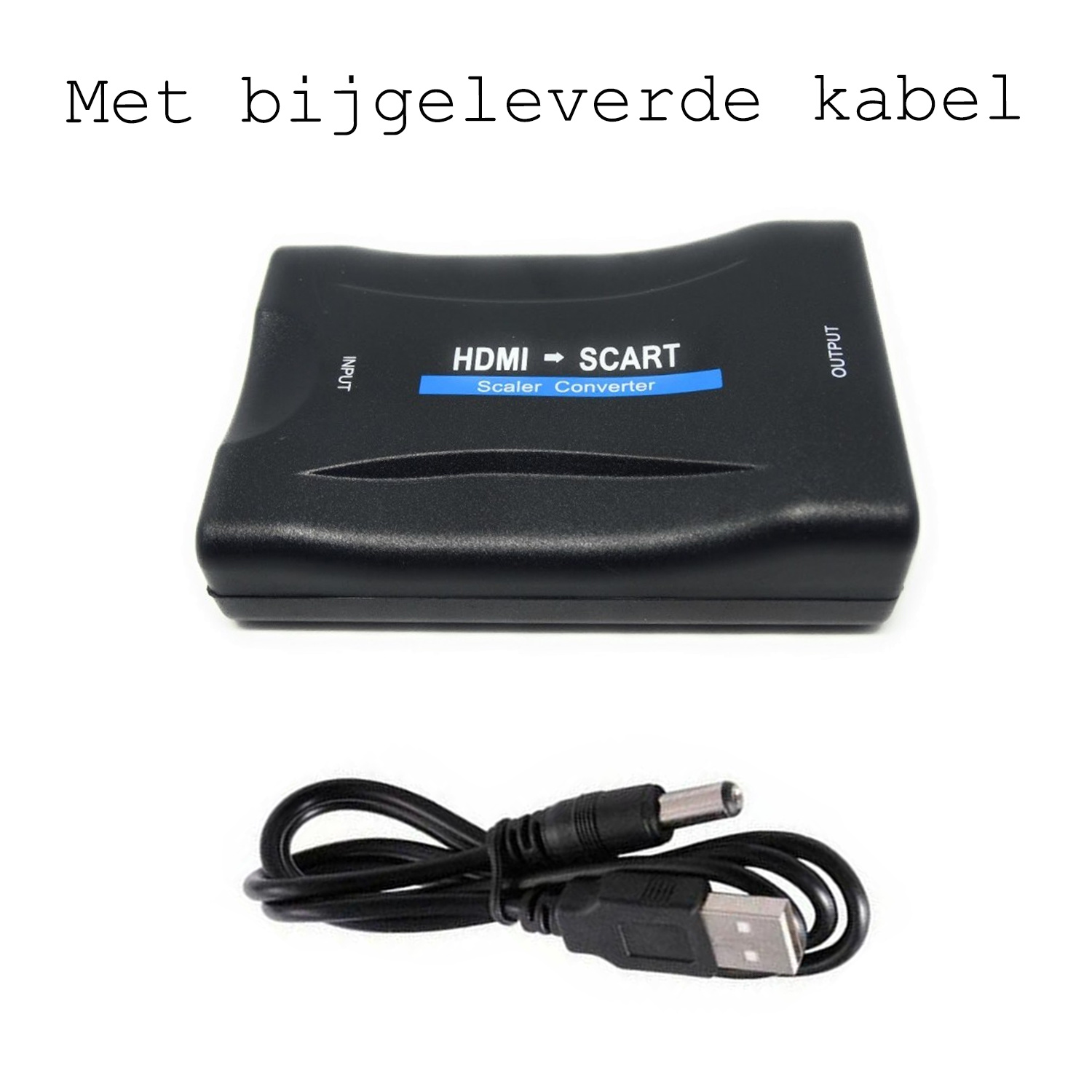 BASEY. HDMI Naar Scart Converter Adapter Kabel HD HDMI Naar Scart Omvormer 1080p - Zwart