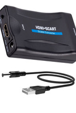 NoXx HDMI Naar Scart Adapter 1080p Kabel Converter HD - HDMI naar Scart kabel - Zwart