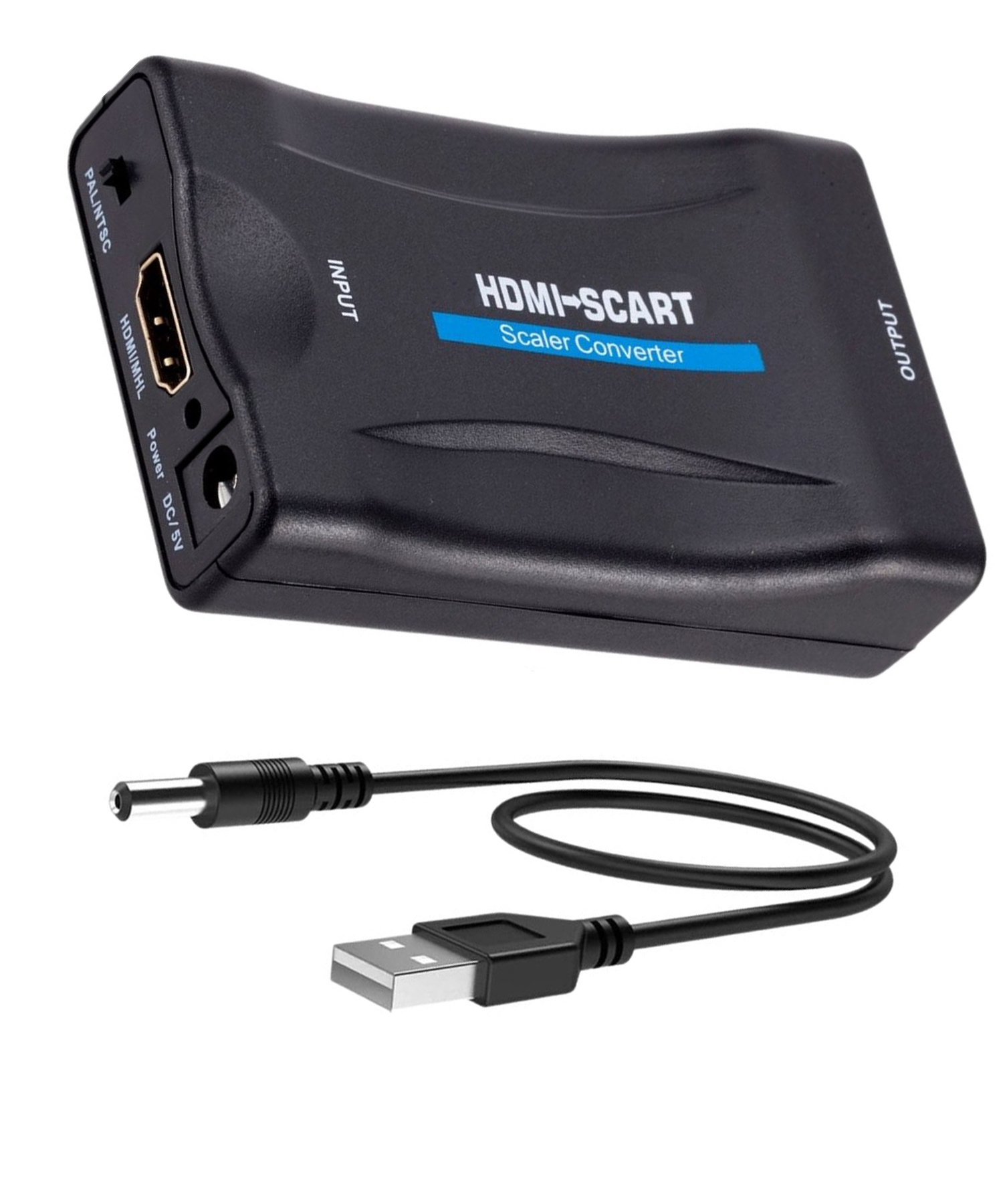 NoXx HDMI Naar Scart Adapter 1080p Kabel Converter HD - HDMI naar Scart kabel - Zwart