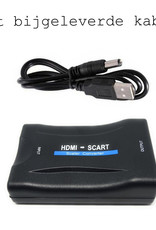 NoXx HDMI Naar Scart Adapter 1080p Kabel Converter HD - HDMI naar Scart kabel - Zwart